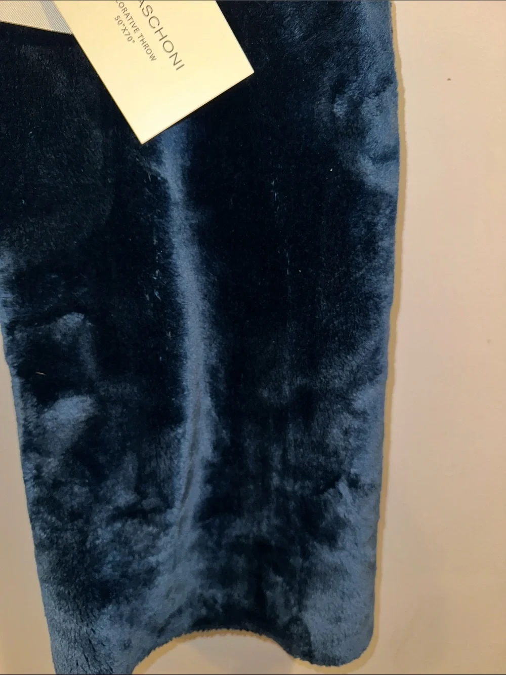 Magaschoni Plush Sapphire Blue Throw